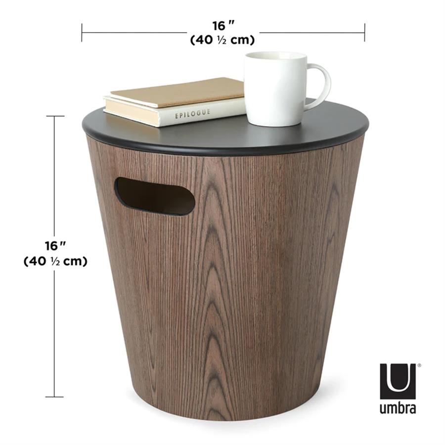 Woodrow Siyah Tabure Ve Saklama Kovası
