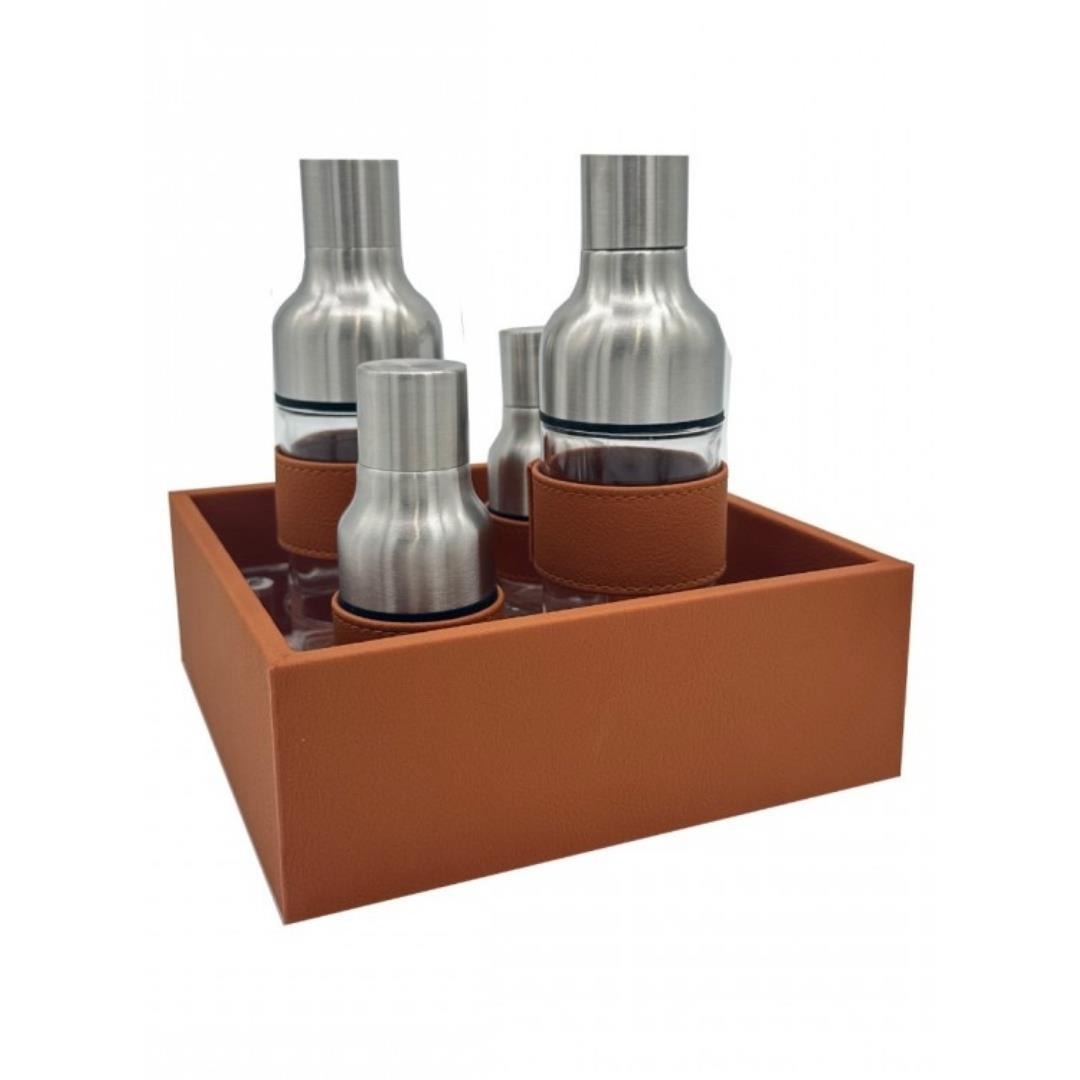 Yağlık Sirkelik Tuzluk Biberlik Seti Terracotta 20X20