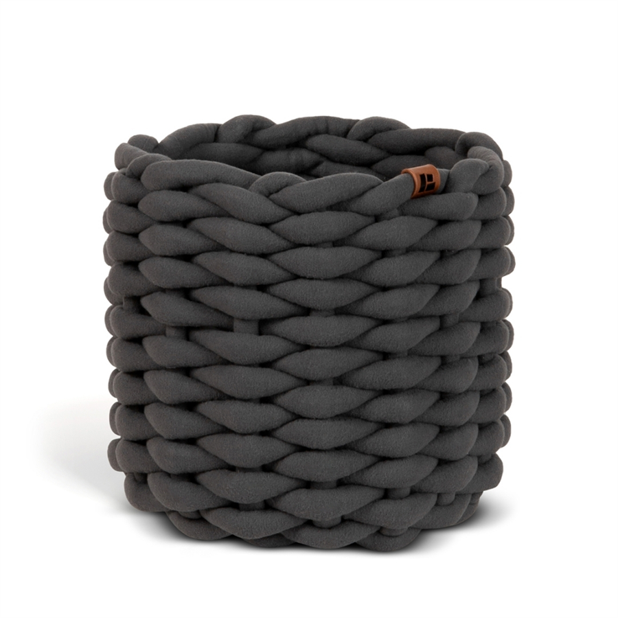Yuvarlak Sepet S Küçük Boy Antrasit Ø21xY17 cm