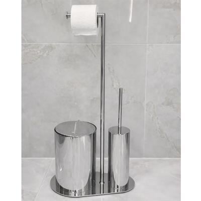  3lü Hareketli Wc Set Krom Renk 71x33x21 cm