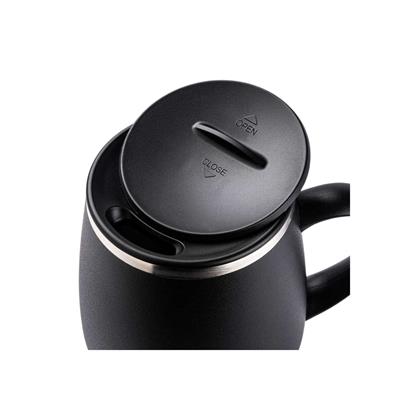 024-01-Siyah Çift Katmanlı Kapaklı Termos Bardak 470Ml