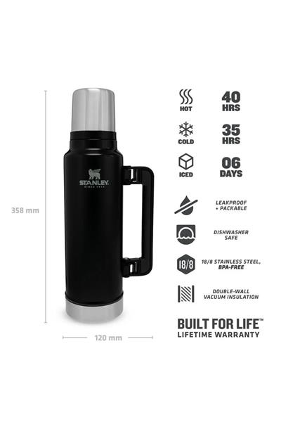 Stanley Klasik Vakumlu Paslanmaz Çelik Termos 1.4 LT - Siyah