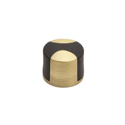 1005 Kapı Stoperi Yapışkanlı/Vidalı Mat Altın-Siyah Plastik Renk Çap 35 mm 