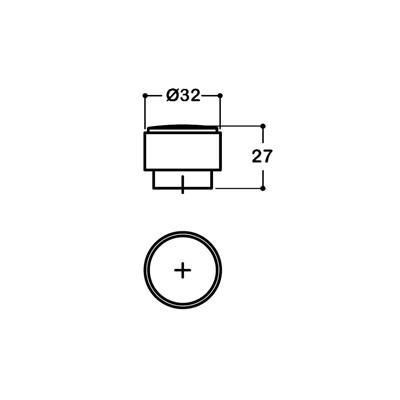 1412 Tek Delikli Düğme Kulp Rose Renk Çap 32 mm