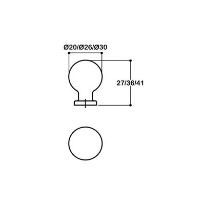 1465 Tek Delikli Düğme Kulp Siyah Renk