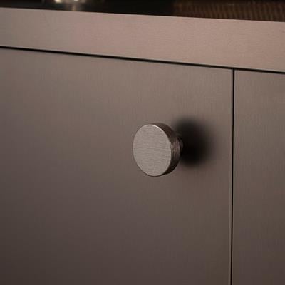 1910 Tek Delikli Düğme Kulp Koyu Bronz Saten Renk Çap 38 mm