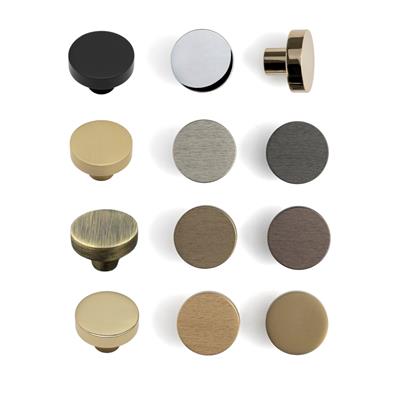 1910 Tek Delikli Düğme Kulp Fırçalı Saten Renk Çap 38 mm