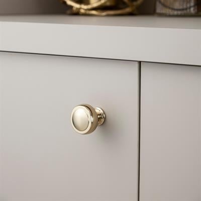 1915 Tek Delikli Düğme Kulp Parlak Nikel Renk Çap 32 mm