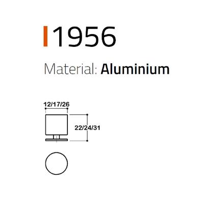 1956 Tek Delikli Düğme Kulp Mat Altın Renk