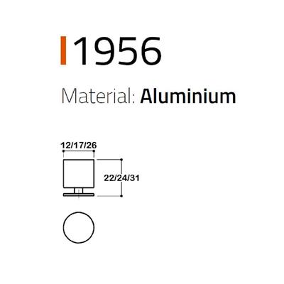 1956 Tek Delikli Düğme Kulp Füme Renk
