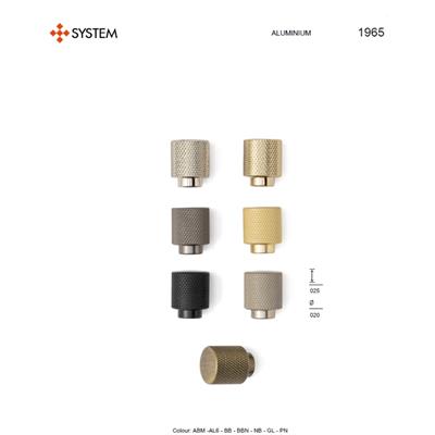 1965 Tek Delikli Düğme Kulp Saten Renk Çap 20 mm