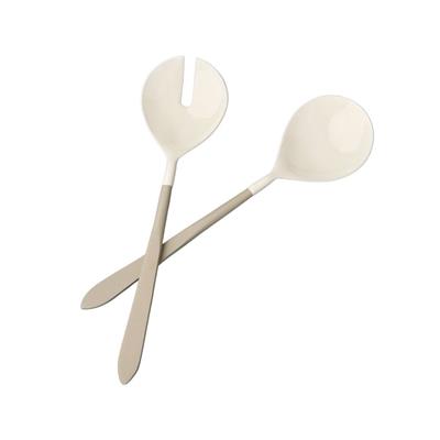 2 Parça Gri & Beyaz Servis Seti 26X7 Cm