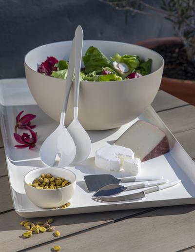 2 Parça Gri & Beyaz Servis Seti 26X7 Cm