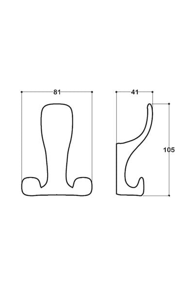 2010 Duvara Monte Portmanto Askılığı Antik Renk Çap 80 Mm