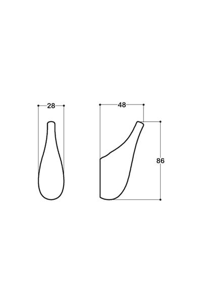 2015 Duvara Monte Portmanto Askılığı Siyah Renk Çap 28 Mm