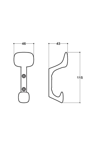 2020 Duvara Monte Portmanto Askılığı Krom  Renk Çap 46 Mm