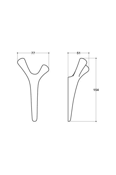 2070 Duvara Monte Portmanto Askılığı Krom Renk Çap 77 Mm