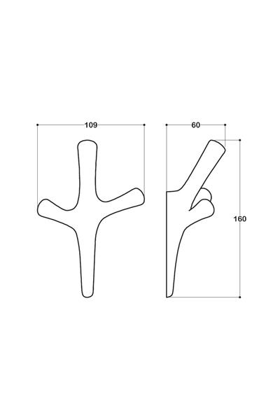 2075 Duvara Monte Portmanto Askılığı Rose Renk Çap 109 Mm