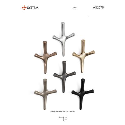 2075 Duvara Monte Portmanto Askılığı Siyah Renk Çap 109 Mm