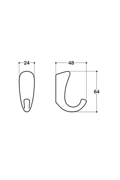 2085 Duvara Monte Portmanto Askılığı Krom Renk Çap 24 Mm
