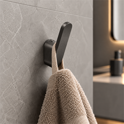 2410 Duvara Monte Askı Kalaylı Siyah Saten Renk 9 cm