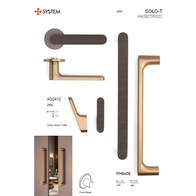 2412 Duvara Monte Tırtıklı Askı Koyu Bronz Saten Renk 9 cm