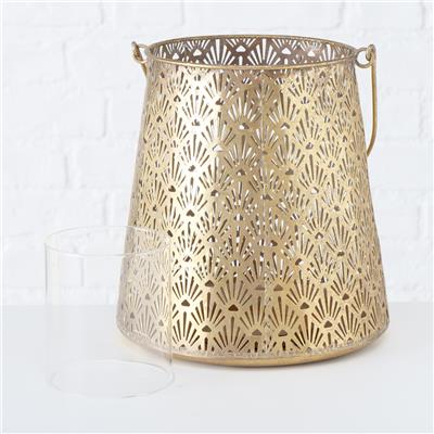 2Li Antika Gold Rüzgar Lamba 15Cm-22Cm Seti