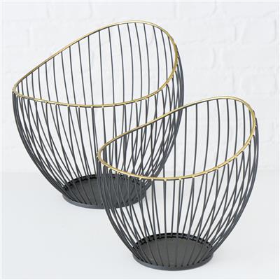 2Li Çeşitli Renk Dekoratif  Yuvarlak Kase 18Cm-22Cm