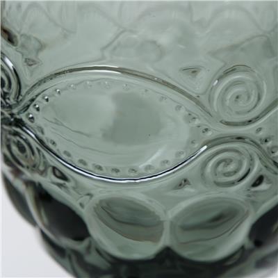 2Li Gri Parlak Şarap Bardak 17Cm Seti