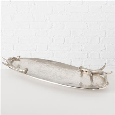 2Li Gümüş Dekoratif Tepsi 27Cm-29Cm Seti