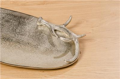 2Li Gümüş Dekoratif Tepsi 27Cm-29Cm Seti