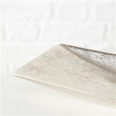 2Li Gümüş Dikdörtgen Dekoratif Kase 3Cm-4Cm Seti