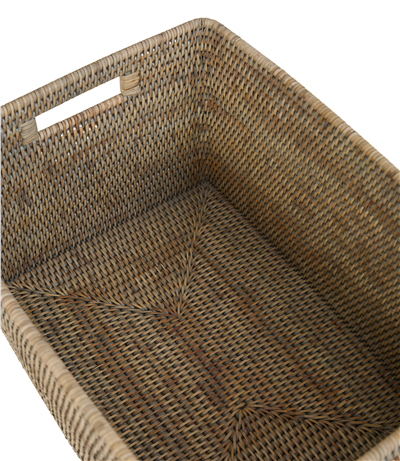 2Li Hasır Saklama Sepeti Gri 