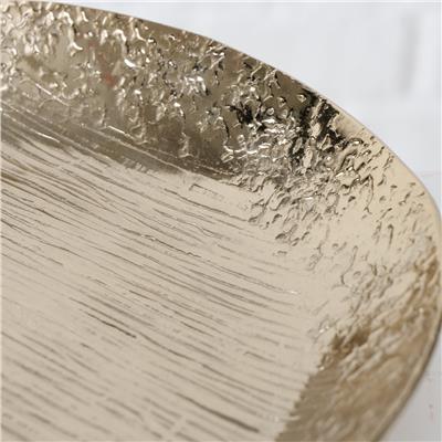 2Li Şampanya Renk Dekoratif Tepsi 15Cm-19Cm Seti