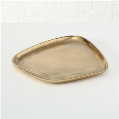 3Lü Gold Dekoratif Tepsi 27Cm-34Cm-42Cm Seti