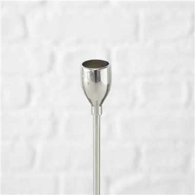 3Lü Gümüş Yuvarlak Mumluk 23Cm-28Cm-33Cm Seti