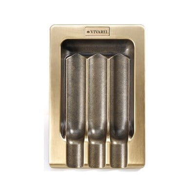 3Lü Modern Zamak Alaşım Puro Küllüğü - Antik Bronz