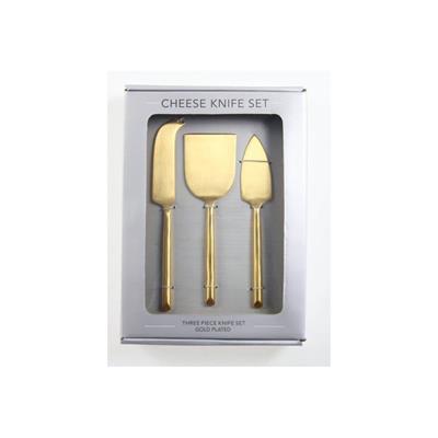 3Lü Set Mat Altın Peynir Bıçağı 16,5X5 Cm