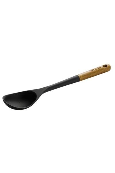 405031070 Silikon Akasya Saplı Siyah 30 Cm Servis Kaşığı