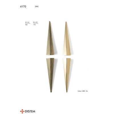 4170 Modern Kulp  Antik Renk Yarım Tek Adet 32 mm