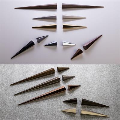 4170 Modern Kulp  Gold Renk Yarım Tek Adet 32 mm