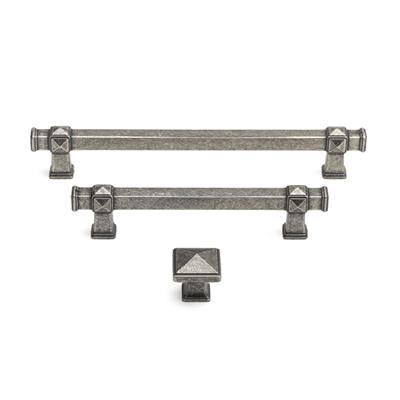 4222 Tek Delikli Düğme Kulp Antik Gümüş Çap 30 mm