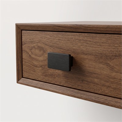 4335 Çift Delikli Kulp Füme Renk Çap 44x27 mm 