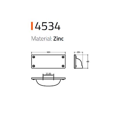 4534 Tas Kulp Antik Renk 32 Mm