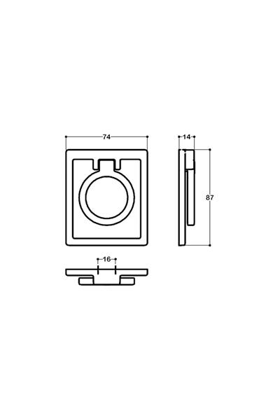 4622 Sallantılı Kulp Altın Renk Çap 74 mm