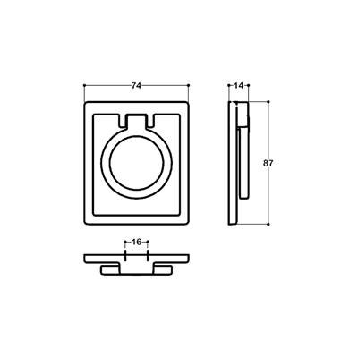 4622 Sallantılı Kulp Kahverengi Çap 74 Mm 