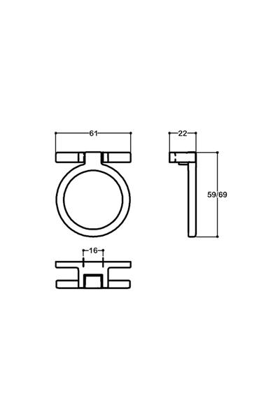 4627 Sallantılı Kulp Kahverengi Çap 50 Mm 