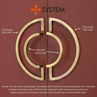 4701 Modern Kulp Yarım Tek Adet - Antik Renk