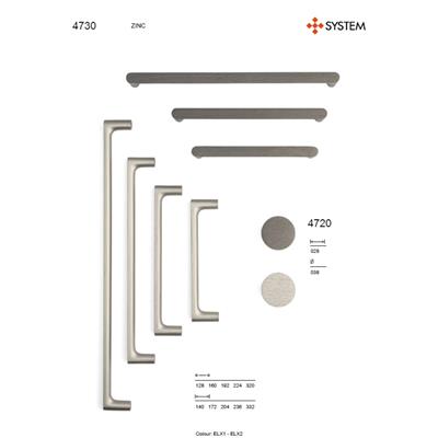 4720 Tek Delikli Zamak Düğme Kulp Nikel Saten Renk Çap: 38 mm