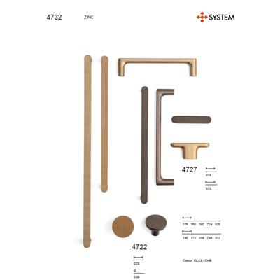 4722 Tek Delikli Tırtıklı Zamak Düğme Kulp Şampanya Saten Renk Çap: 38 mm